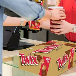 Twix Caramel Sharing Size Chocolate Cookie Bar Candy, 3.02 oz Bar, 24/Box (MMM35387)