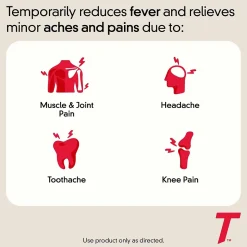 Tylenol Extra Strength Caplets, Fever Reducer and Pain Reliever, 500 mg, 10 Count (703662)