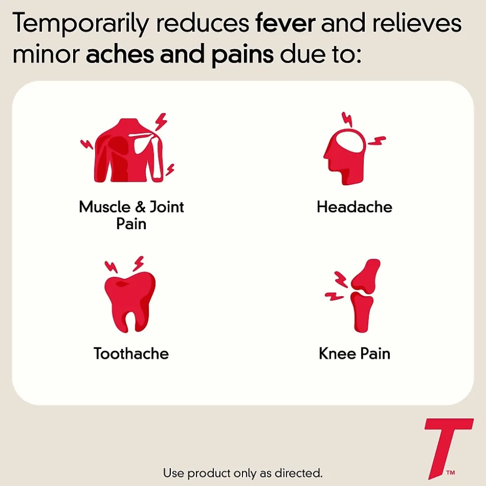 Tylenol Extra Strength Caplets, Fever Reducer and Pain Reliever, 500 mg, 10 Count (703662)