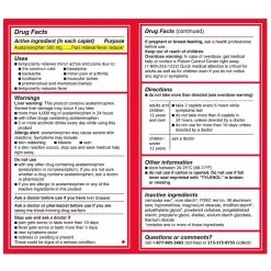 Tylenol Extra Strength Caplets, Fever Reducer and Pain Reliever, 500 mg, 100 Count (931218)