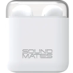 Tzumi SoundMates Wireless Bluetooth Earbuds with Protective Charging Case, White (5761)