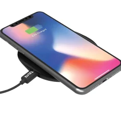 Tzumi Wireless Power Desk Pad, 10 Watt, Black