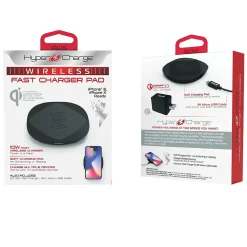 Tzumi Wireless Power Desk Pad, 10 Watt, Black