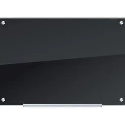 U Brands Black Glass Dry Erase Board, Frameless, 35" x 23" (170U00-01)