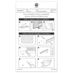U Brands Combination Dry-Erase Whiteboard, Aluminum Frame, 3' x 2' (3197U00-01)