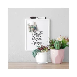 U Brands Contempo Dry-Erase Whiteboard, Plastic Frame, 0.71' x 0.92' (251U00-04)