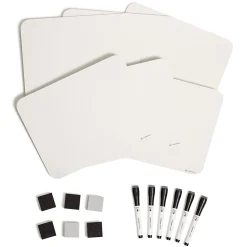 U Brands Dry-Erase Whiteboard, 12" x 9", 6/Pack (3135U00-01)