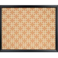 U Brands Fashion Cork Bulletin Board, 20" x 16", Black Frame (305U00-01)