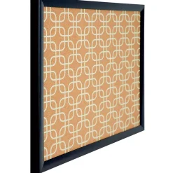 U Brands Fashion Cork Bulletin Board, 20" x 16", Black Frame (305U00-01)