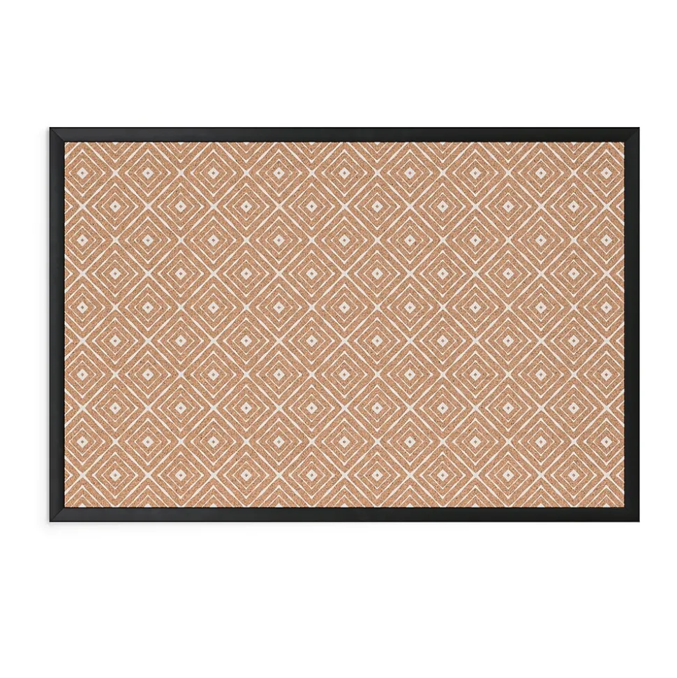 U Brands Fashion Cork Bulletin Board, Black Frame, 3' x 2' (2884U00-01)