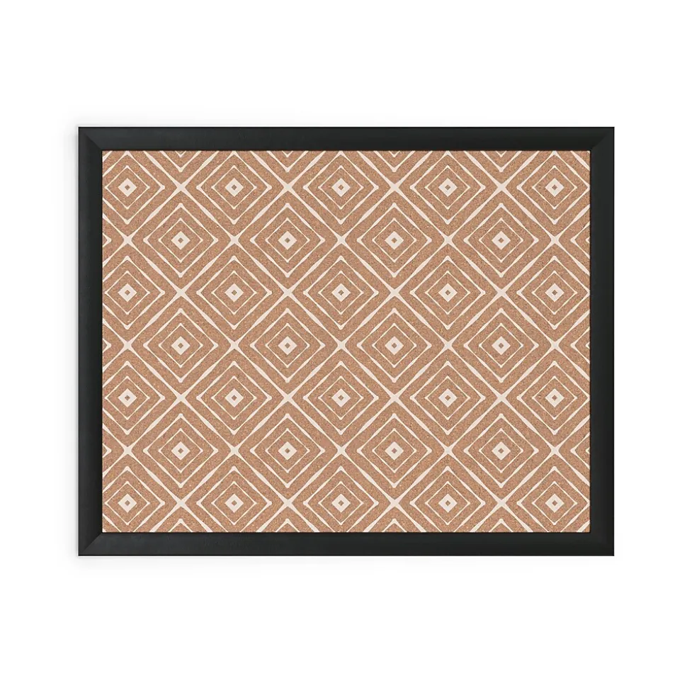 U Brands Fashion Cork Bulletin Board, Black Frame, 16"H x 20"W (2883U00-01)