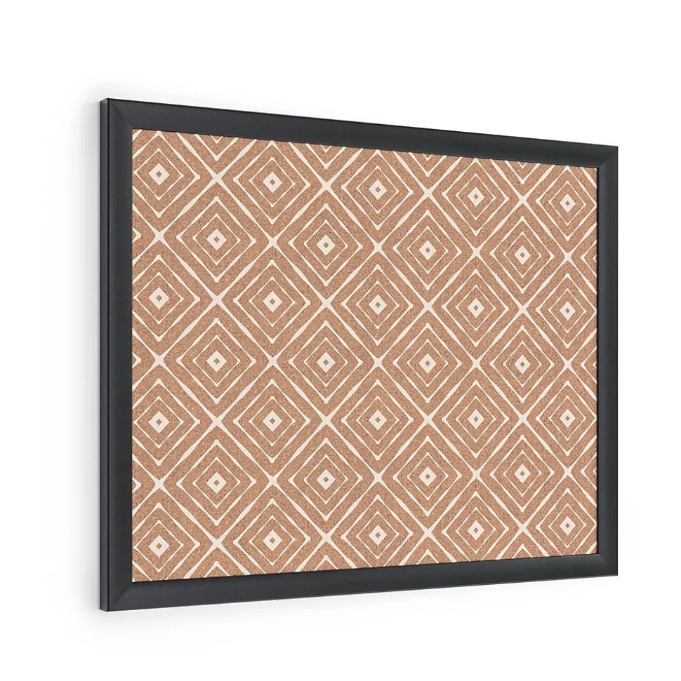 U Brands Fashion Cork Bulletin Board, Black Frame, 16"H x 20"W (2883U00-01)