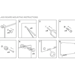 U Brands Glass Dry Erase Board, 70