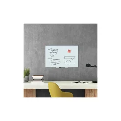 U Brands Glass Dry-Erase Whiteboard, 3' x 2' (3975U00-01)