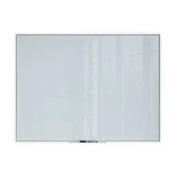 U Brands Glass Dry-Erase Whiteboard, Aluminum Frame, 4' x 3' (2826U00-01)