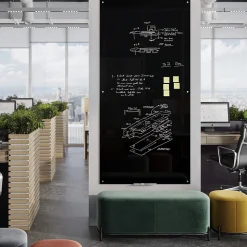 U Brands Glass Dry-Erase Whiteboard, 8' x 4' (3015U00-01)