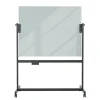 U Brands Glass Mobile Dry-Erase Whiteboard, 4' x 3' (2914U00-01)