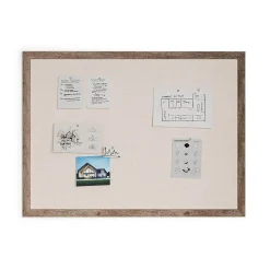 U Brands Linen Bulletin Board, Wood Frame, 4' x 3' (4894U00-01)