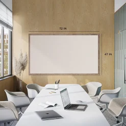 U Brands Linen Bulletin Board, Wood Frame, 6' x 4' (4897U00-01)