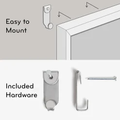 U Brands Linen Bulletin Board, Wood Frame, 6' x 4' (4897U00-01)