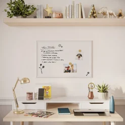 U Brands Magnetic Dry Erase Whiteboard, White Decor Frame, 30" x 20" (2071U00-01)