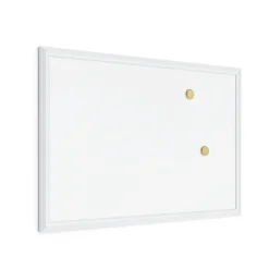 U Brands Magnetic Dry Erase Whiteboard, White Decor Frame, 30