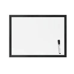 U Brands Magnetic Dry Erase Whiteboard, Black MDF Frame, 23" x 17" (307U00-01)