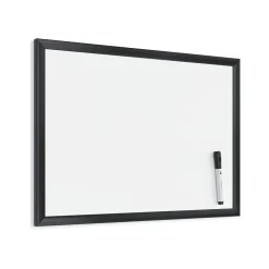 U Brands Magnetic Dry Erase Whiteboard, Black MDF Frame, 23" x 17" (307U00-01)