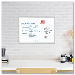 U Brands Melamine Dry Erase Whiteboard, Silver Aluminum Frame, 23" x 17" (00030AANNN)