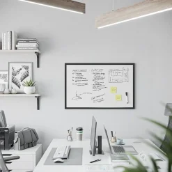 U Brands Steel Dry-Erase Whiteboard, Wood Frame, 2' x 3' (311U00-01)