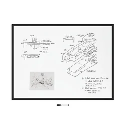 U Brands Steel Dry-Erase Whiteboard, Fiberboard Frame, 4' x 3' (2893U00-01)
