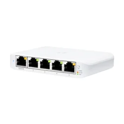 Ubiquiti UniFi Flex Mini 5-Port PoE Switch, 10Gbps, White, 5/Pack (USW-FLEX-MINI-5)