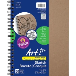 UCreate Create Your Own Cover Sketch Diary, 11" x 8.5", Natural, 50 Sheets, Pack of 3 (PAC4777-3)