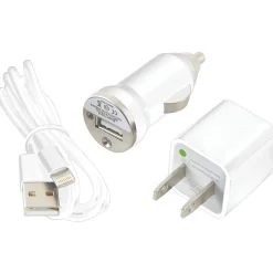 Ultralast Charge and Sync Kit with Lightning to USB Cable, White, (CEL-CHG8W)