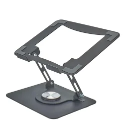 Uncaged Ergonomics 10.2" x 10" Metal Swivel Laptop Stand 2.0, Black (SLS-Black)