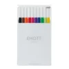 uni EMOTT Fine Line Marker Pens, Fine Point, 0.4mm, Assorted Inks, 10/Pack (24836)