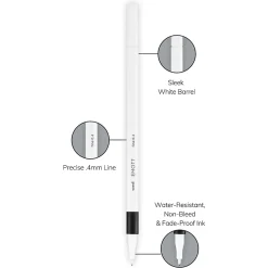 uni EMOTT Fine Line Marker Pens, Fine Point, 0.4mm, Assorted Inks, 10/Pack (24836)