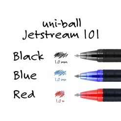 uni Jetstream 101 Ballpoint Pen, Medium Point, 1.0mm, Blue Ink, Dozen (1768012)
