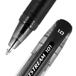uni Jetstream 101 Ballpoint Pens, Medium Point, 1.0mm, Black Ink, Dozen (1768011)