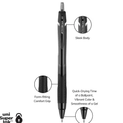 uni Jetstream Elements Ballpoint Pens, Medium Point, 1.0mm, Assorted Ink, 5/Pack (70138)
