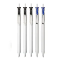 uni one Retractable Gel Pens, Medium Point, 0.7mm, Black/Blue Ink, 5/Pack (70380)