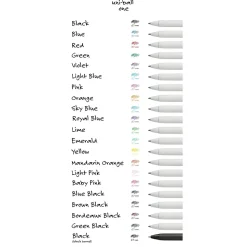 uni one Retractable Gel Pens, Medium Point, 0.7mm, Black Ink, Dozen (70362)