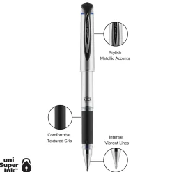 uni-ball 207 Impact Gel Pens, Bold Point, Blue Ink, 12/Pack (65801)