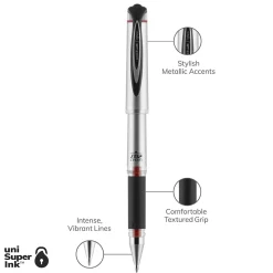 uni-ball 207 Impact Gel Pens, Bold Point, Red Ink, Dozen (65802)