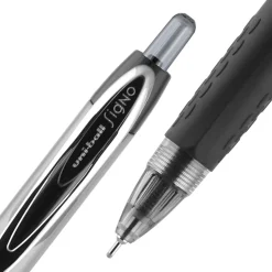 uniball 207 Needle Retractable Gel Pens, Medium Point, 0.7mm, Black Ink, 4/Pack (1738430)