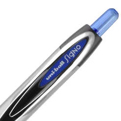 uniball 207 Needle Retractable Gel Pens, Medium Point, 0.7mm, Blue Ink, Dozen (1736098)