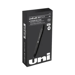uniball 207 Plus+ Retractable Gel Pens, Medium Point, 0.7mm, Black Ink, 12/Pack (70462)