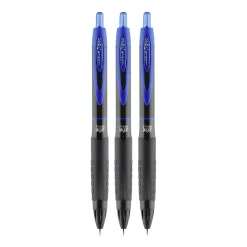 uniball 307 Retractable Gel Pens, Medium Point, 0.7mm, Blue Ink, 3/Pack (1927593)