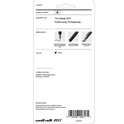 uniball 207 Retractable Gel Pens, Medium Point, 0.7mm, Black Ink, 5/Pack (1960239)