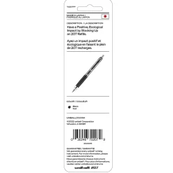 uniball 207 Retractable Gel Pen Refills, Medium Point, 0.7mm, Black Ink, 2/Pack (70207PP)